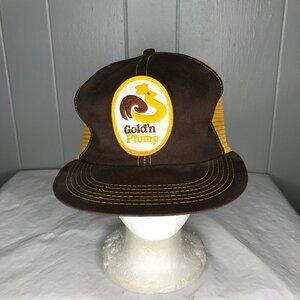Vintage Gold’n Plump Chicken K product Snapback Mesh Trucker Hat